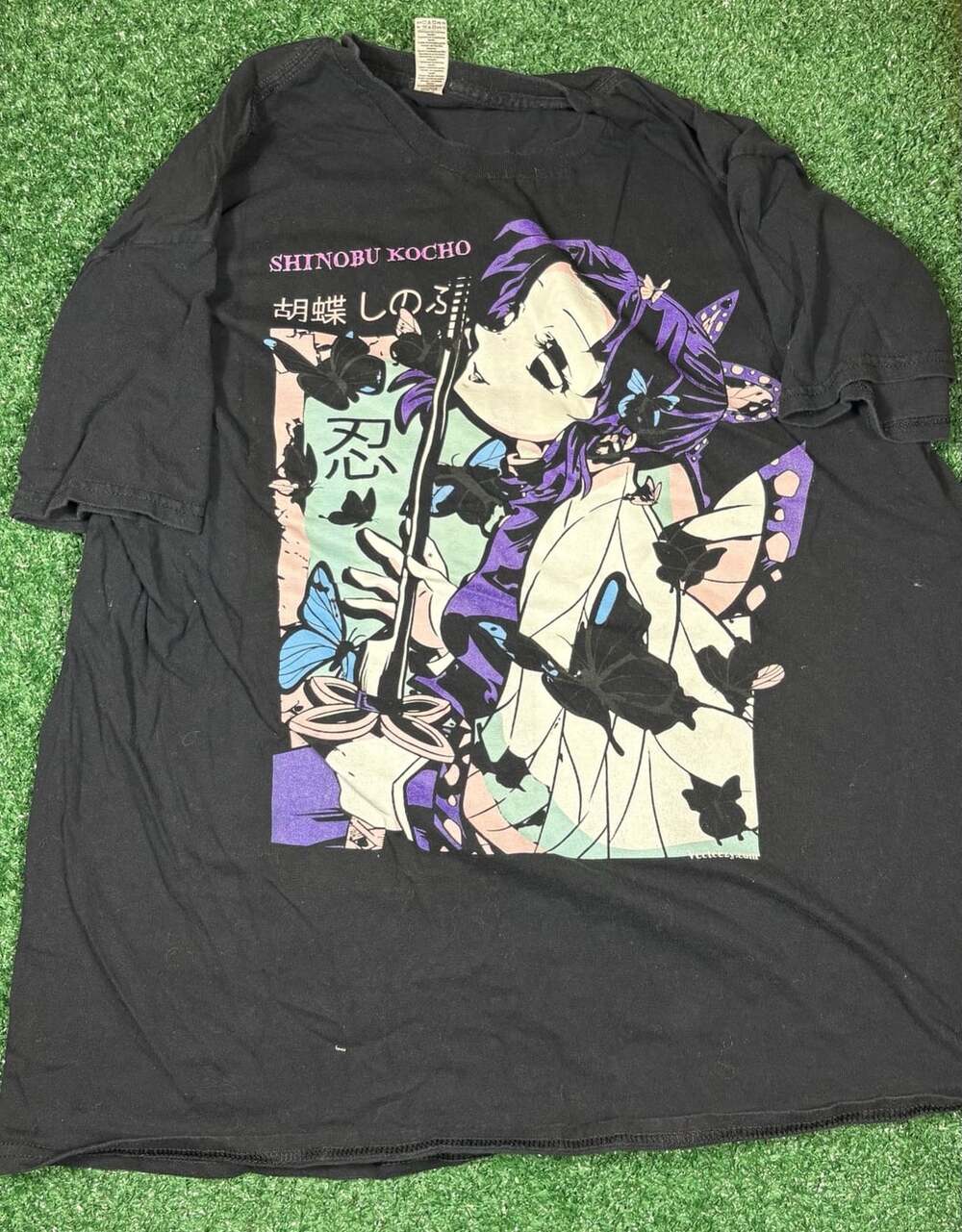Gildan Shinobu Kocho Demon Slayer Anime T-Shirt Black
